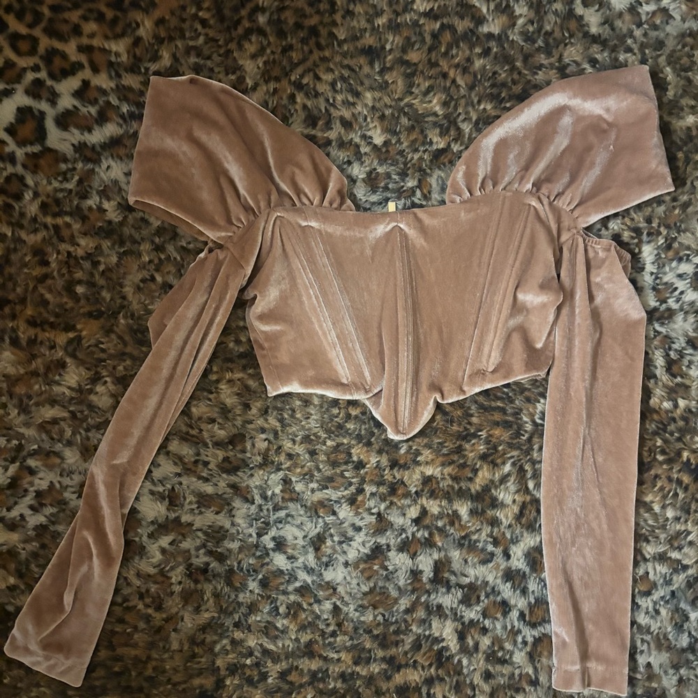 Elegant Velvet corset like crop top